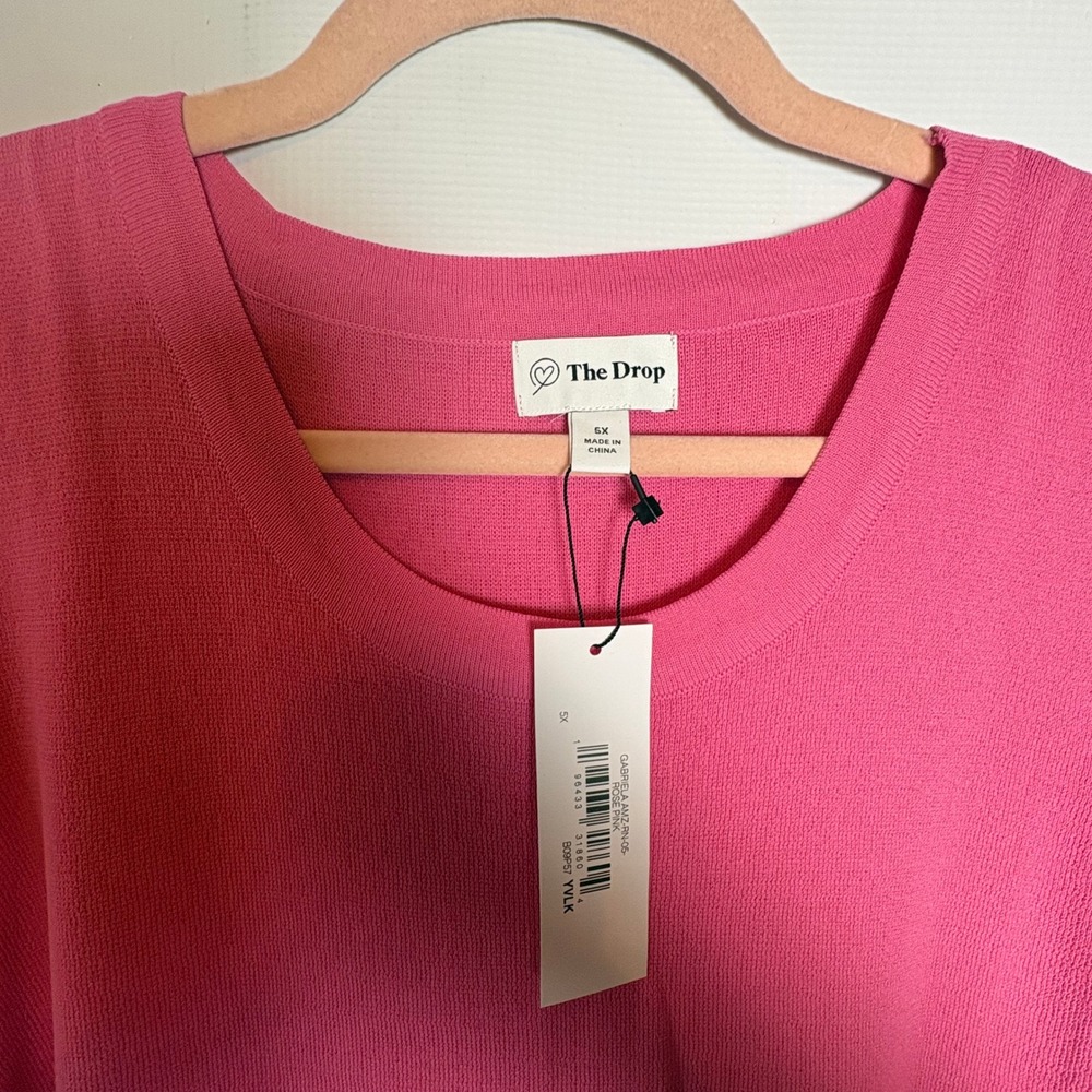 NWT The Drop Gabriela Rose Pink Sleeveless Column Maxi Dress Plus Size 5X - Picture 3 of 7